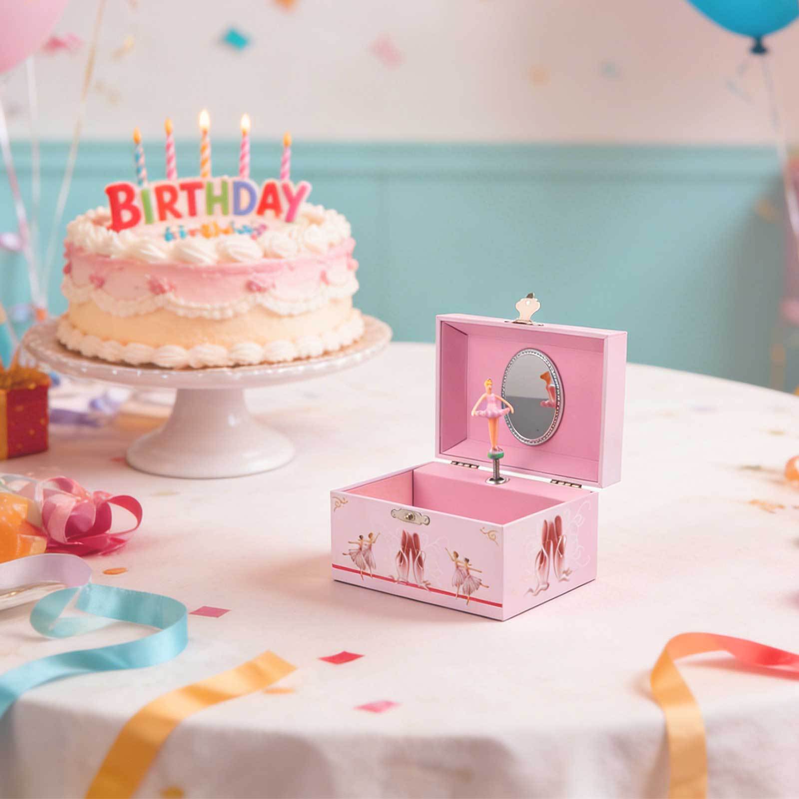 Ballet Jewelry Box, Pink Music Box, Elegant Gift